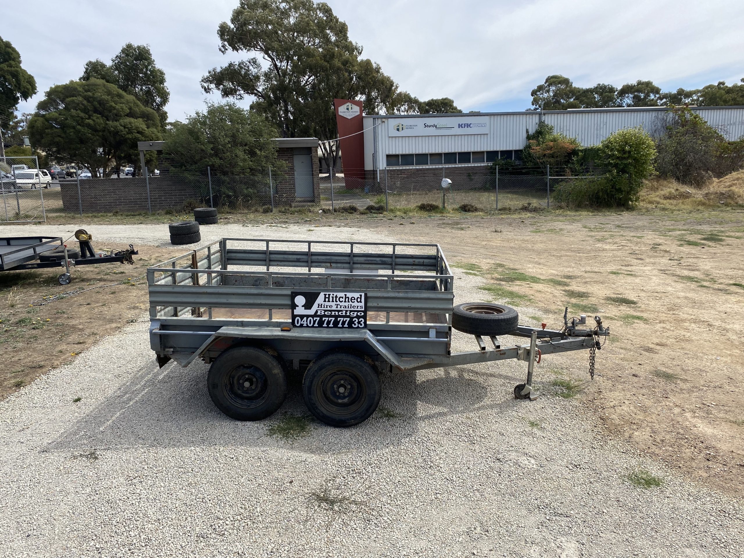 Trailer 5. Large Cage Hitched Hire Trailers Bendigo